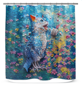 Spring Blossom Canopy Shower Curtain with vibrant floral design.